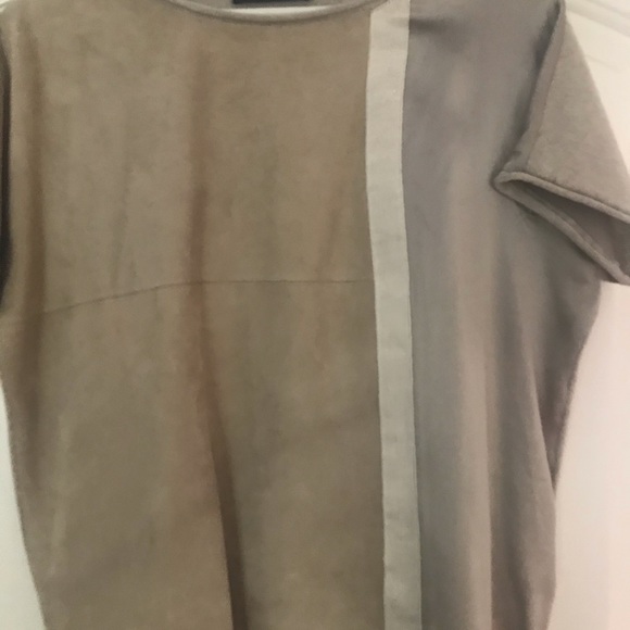Fabiana top suede and silk